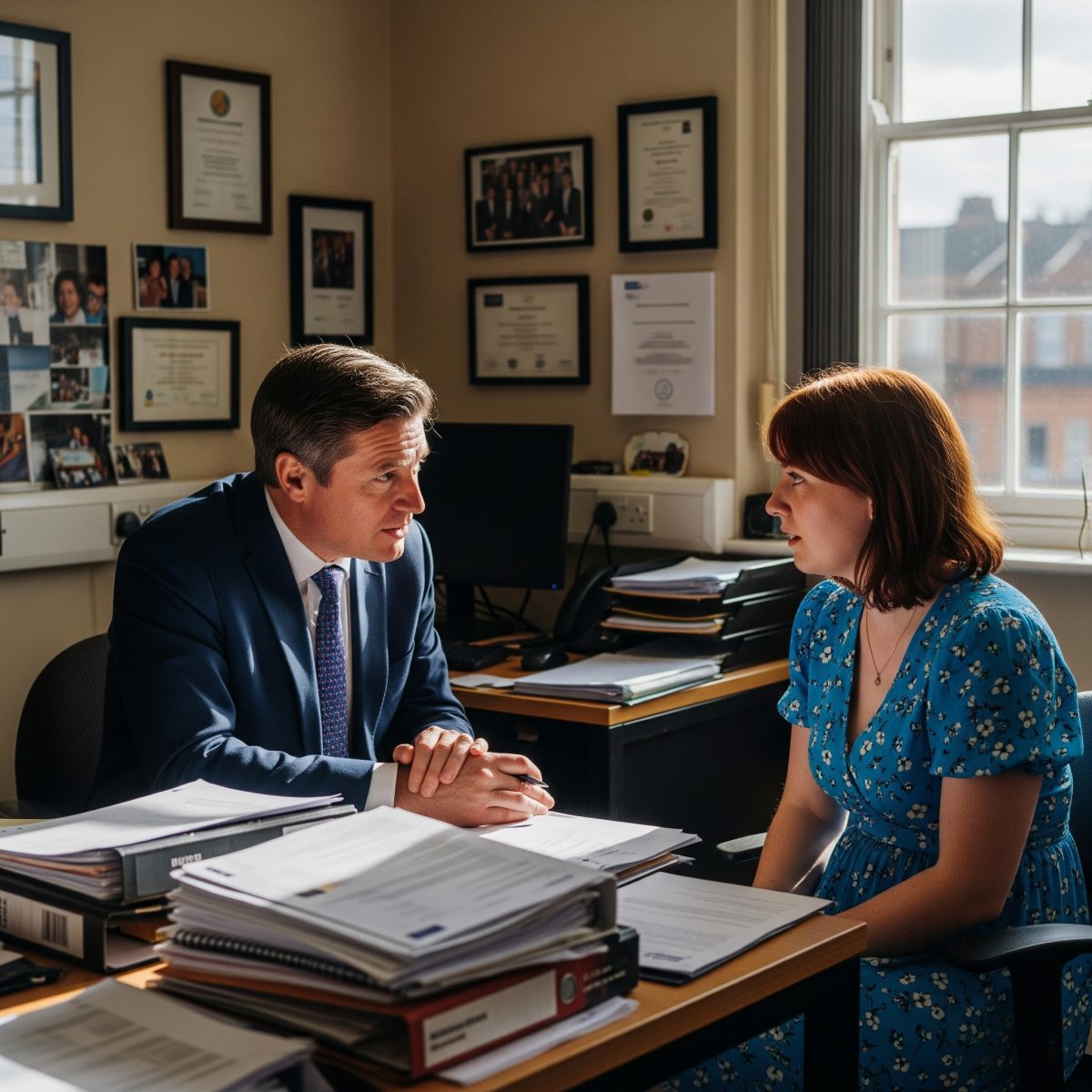 Solicitor reviewing evidence for EU Settlement Scheme settled status