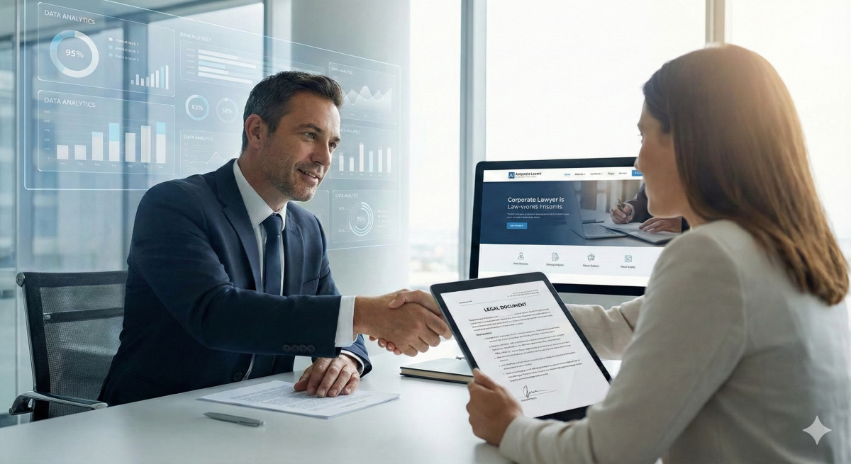 Immigration solicitor explaining administrative review process to client at UK law firm